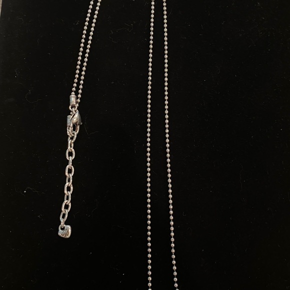 Brighton, vintage JOY HEART locket set on a beaded sterling silver chain. 34” - Picture 3 of 4